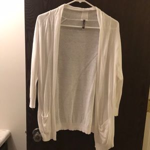 White cardigan